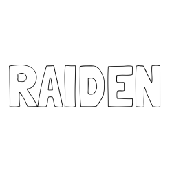 Online Created Coloring Page - RAIDEN Coloring Page