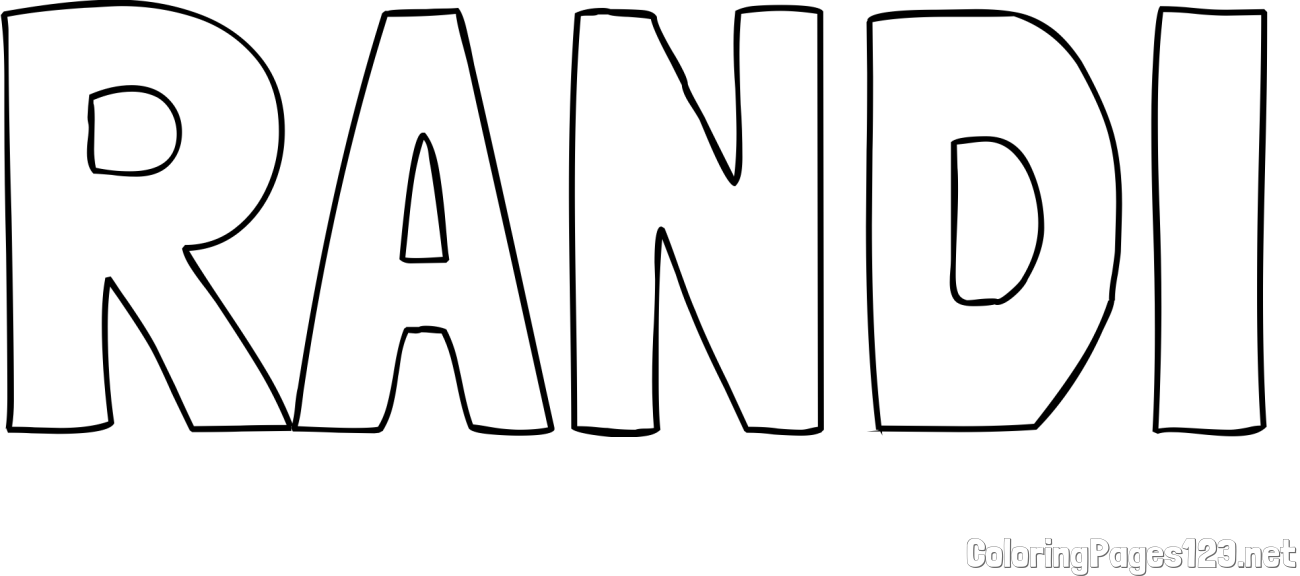 RANDI Coloring Page