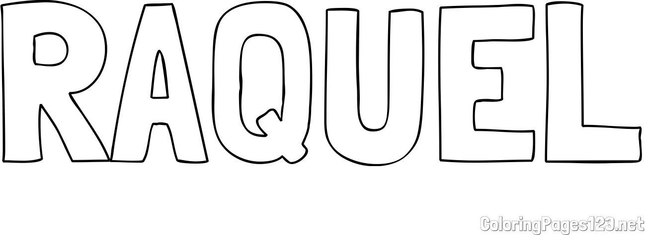 RAQUEL Coloring Page