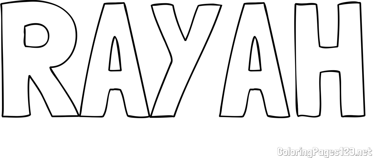 RAYAH Coloring Page
