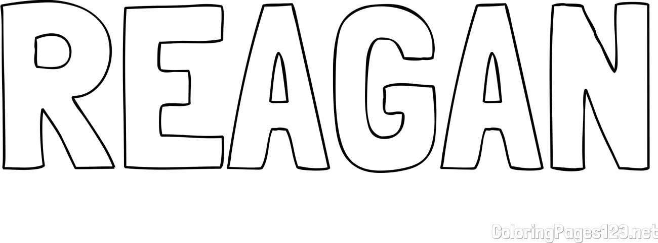 REAGAN Coloring Page