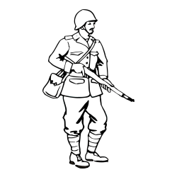 Realistic Soldier Coloring Page