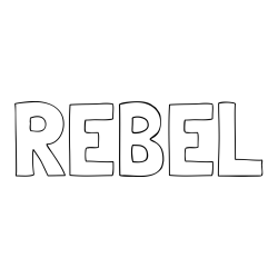 Online Created Coloring Page - REBEL Coloring Page