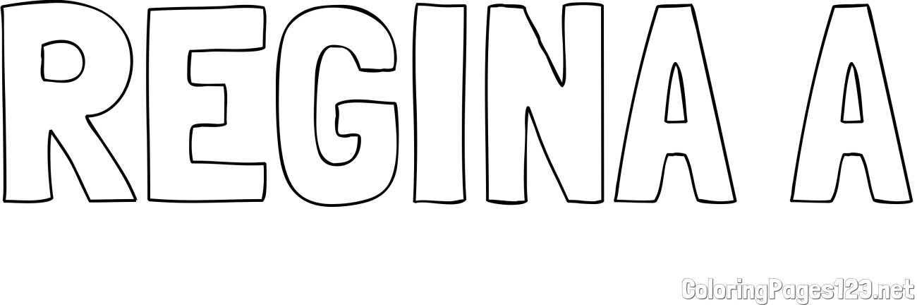 REGINA A Coloring Page