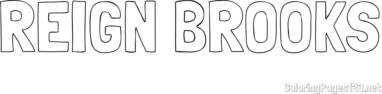 REIGN BROOKS Coloring Page