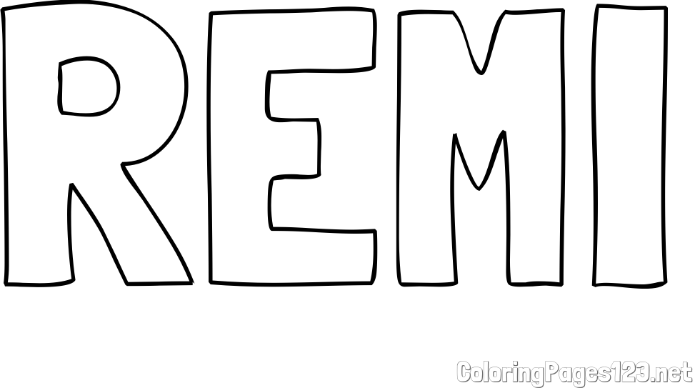 REMI Coloring Page