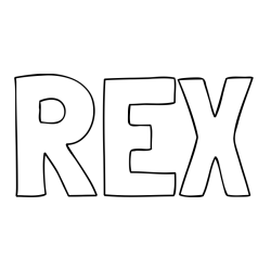Online Created Coloring Page - REX Coloring Page