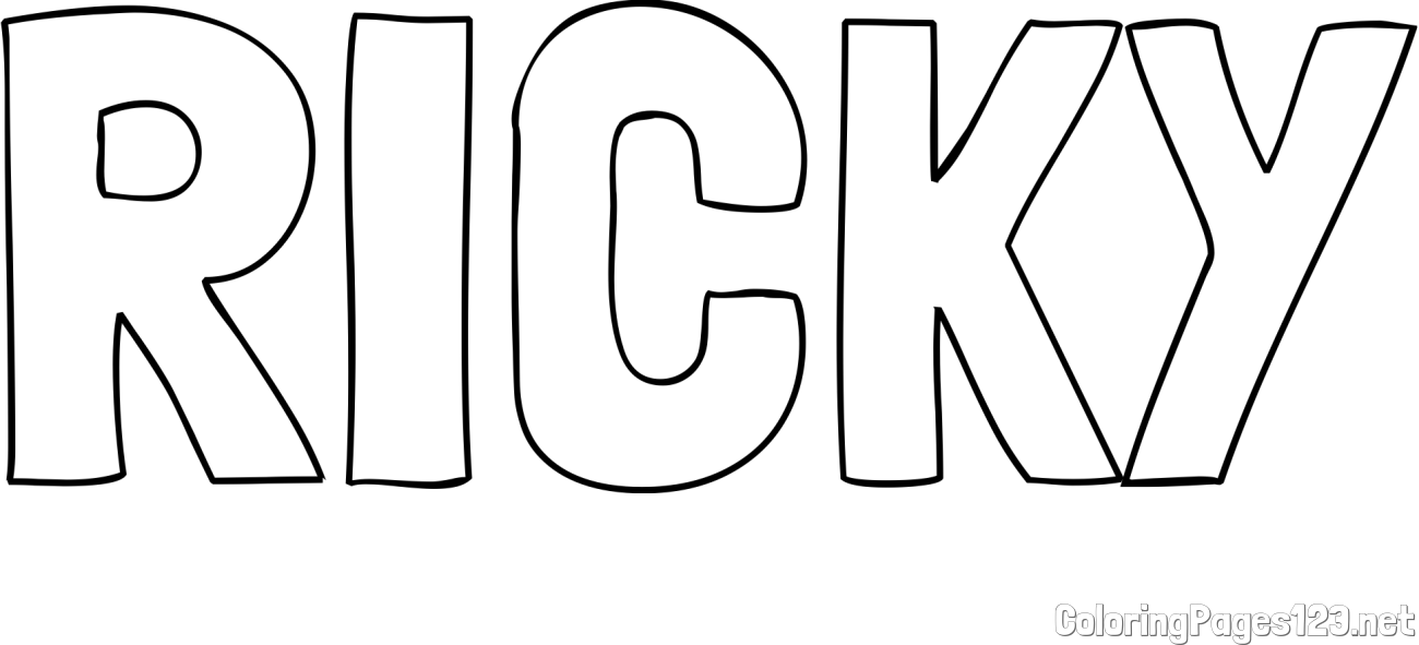 RICKY Coloring Page