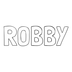 Online Created Coloring Page - ROBBY Coloring Page
