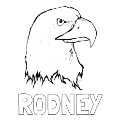 Online Created Coloring Page - RODNEY Coloring Page and American Bald Eagle Head Coloring Page