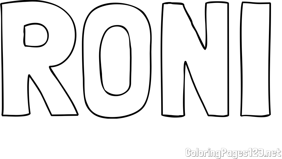RONI Coloring Page