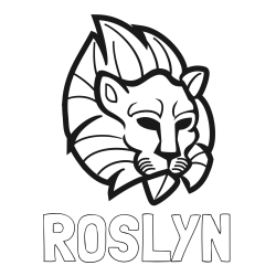 Online Created Coloring Page - ROSLYN Coloring Page and Abstract Lion Face Coloring Page