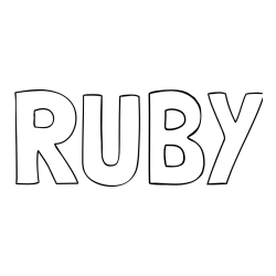 RUBY Coloring Page