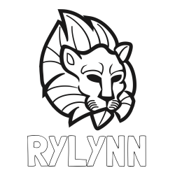 Online Created Coloring Page - RYLYNN Coloring Page and Abstract Lion Face Coloring Page