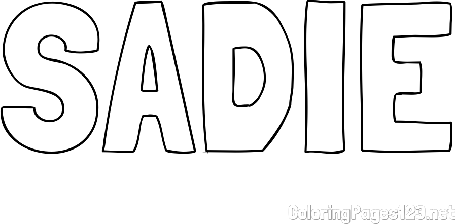 SADIE Coloring Page