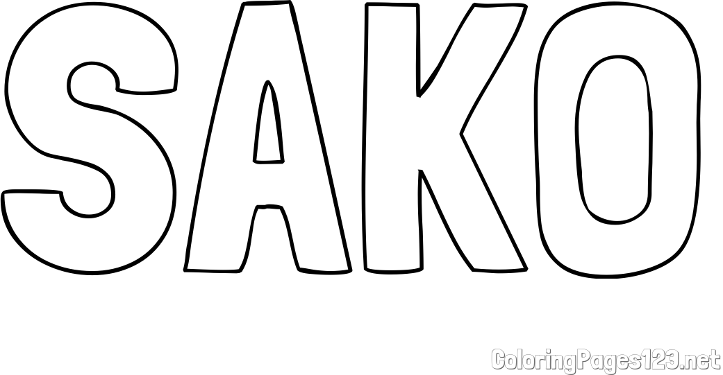 SAKO Coloring Page
