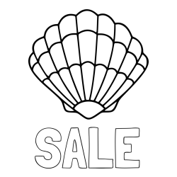 Online Created Coloring Page - SALE Coloring Page and Easy Seashell Coloring Page