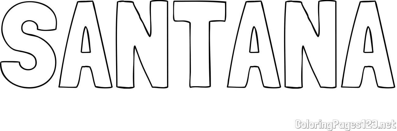 SANTANA Coloring Page