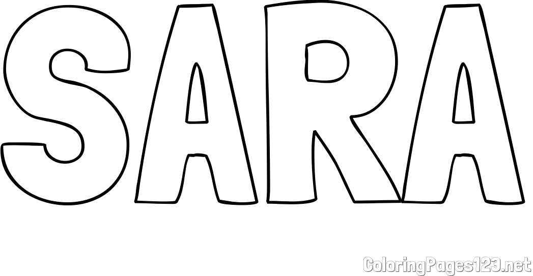 SARA Coloring Page