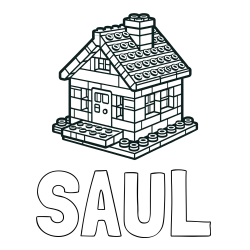Online Created Coloring Page - SAUL Coloring Page and LEGO House Coloring Page