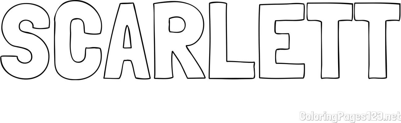 SCARLETT Coloring Page