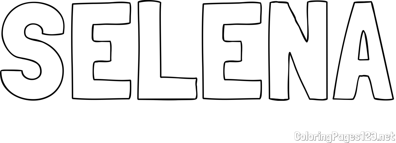 SELENA Coloring Page