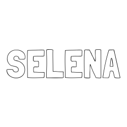 Online Created Coloring Page - SELENA Coloring Page
