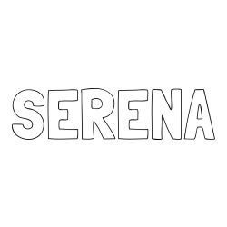 Online Created Coloring Page - SERENA Coloring Page