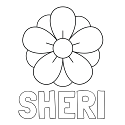 Online Created Coloring Page - SHERI Coloring Page and Flower Without Stem Coloring Page