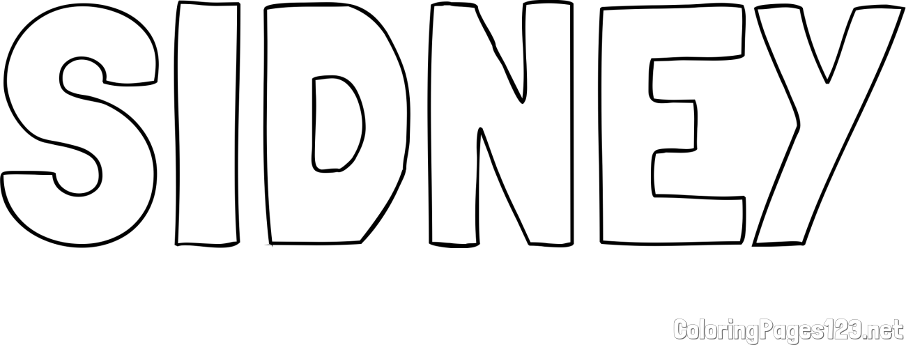 SIDNEY Coloring Page
