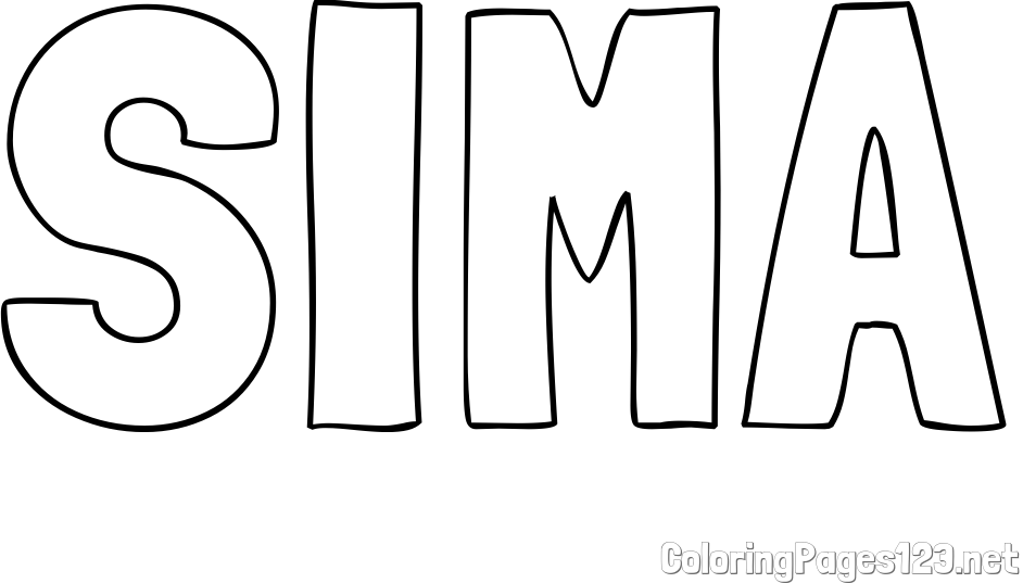 SIMA Coloring Page
