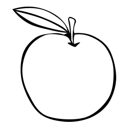 Simple Apple Coloring Page