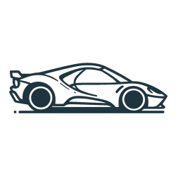 Simple Coloring Page of a Racing Car