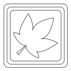 Simple Maple Leaf Coloring Page for Kids