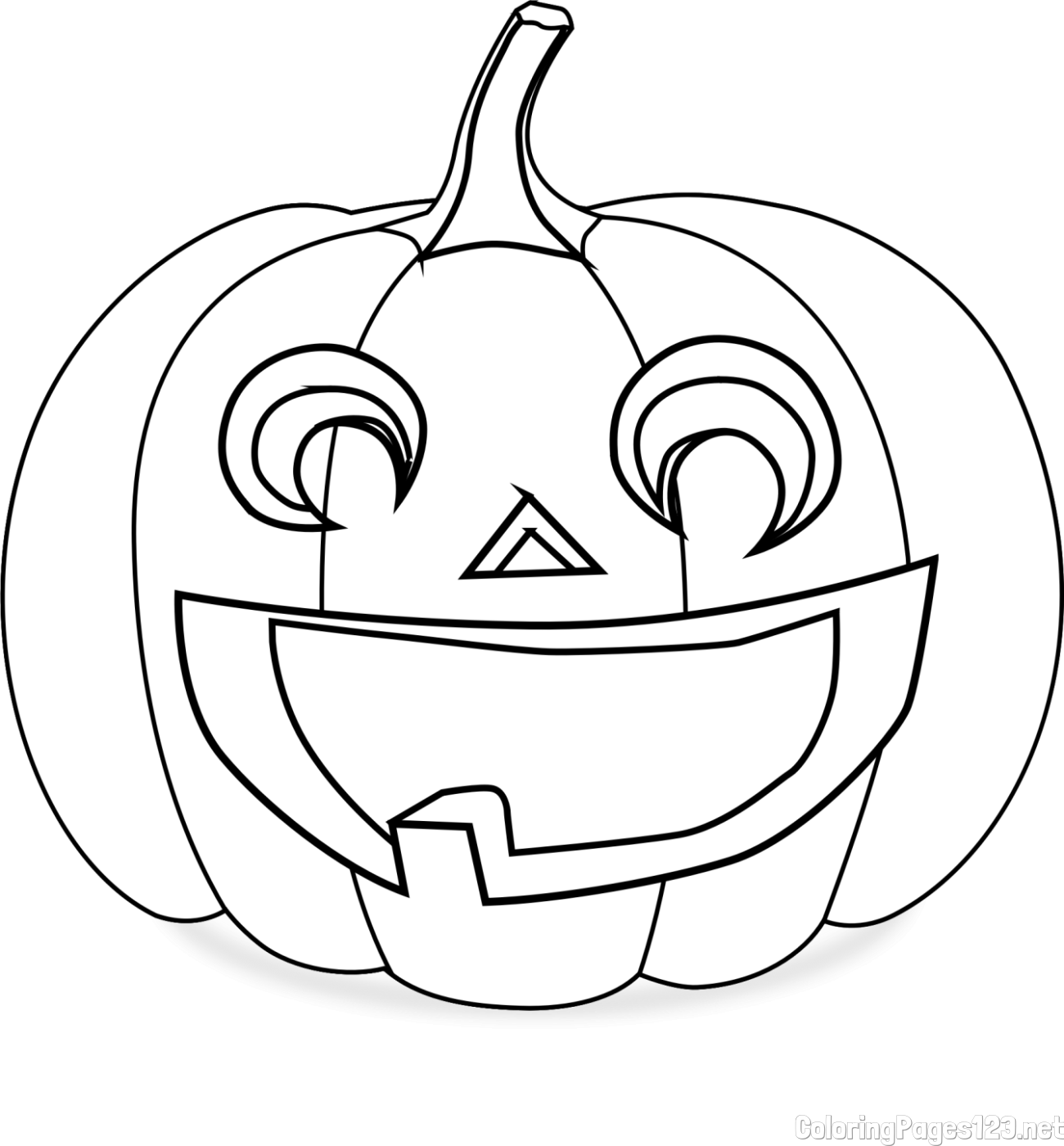 Simple Pumpkin Coloring Page