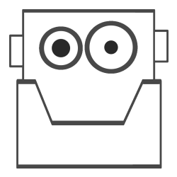 Simple Robot Head Coloring Page