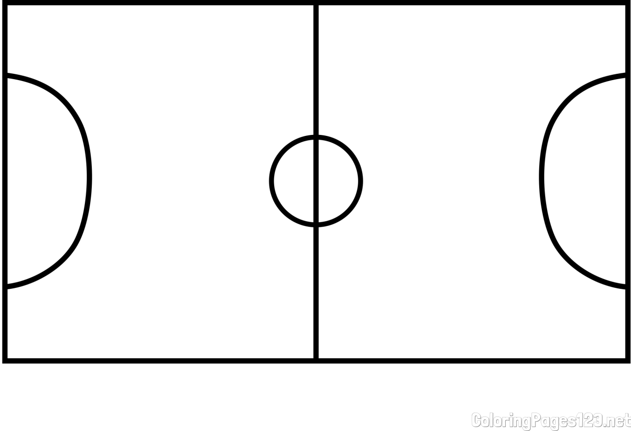 Simple Soccer Field Coloring Page
