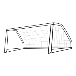 Simple Soccer Goal Coloring Page