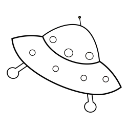 Simple Spacecraft Coloring Page for Kids