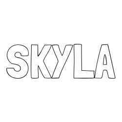 Online Created Coloring Page - SKYLA Coloring Page
