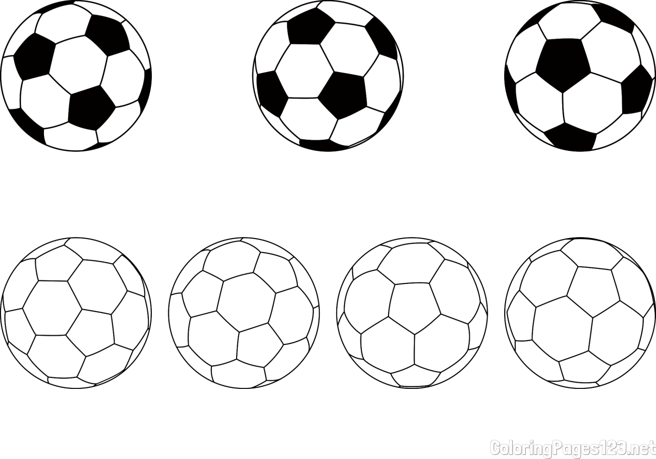 Soccer Balls Coloring Page
