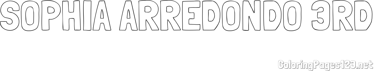 SOPHIA ARREDONDO 3RD Coloring Page