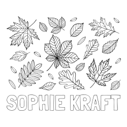 Online Created Coloring Page - SOPHIE KRAFT Coloring Page and Autumn Leaves Coloring Page