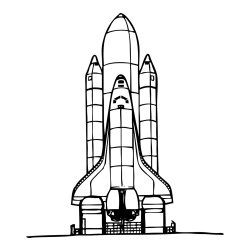 Space Shuttle Coloring Page