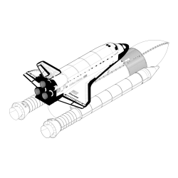 Space Shuttle Discovery Coloring Page