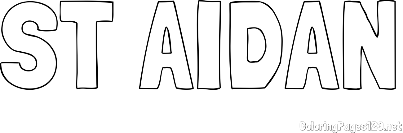 ST AIDAN Coloring Page