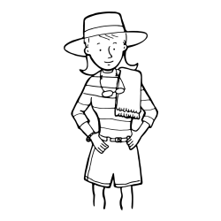 Summer Woman Coloring Page