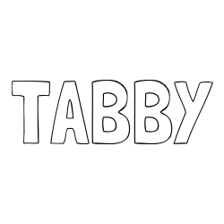 Online Created Coloring Page - TABBY Coloring Page
