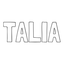 Online Created Coloring Page - TALIA Coloring Page