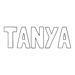 Online Created Coloring Page - TANYA Coloring Page
